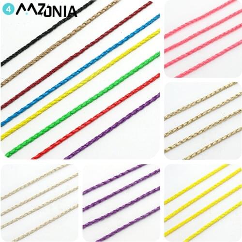 3/4mm 100% Genuine Cow Leather Round Thong Cord DIY Bracelet Findings Rope String For Necklace Jewelry Making