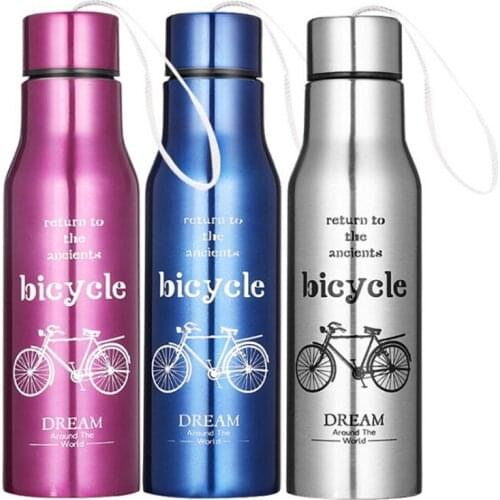 Sport Drinking Water Bottle Stainless Steel Metal Unbreakable Leakproof Cool Outdoor Travel Bottle Gadget For Bicyle Bike