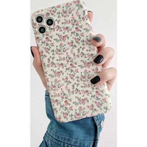 Gimfun Camera Protection Flower Phone Case for iPhone 12 11 Pro Max SE Matte Floral Tpu Case for Iphone Xs Max Xr 7 8plus Cover