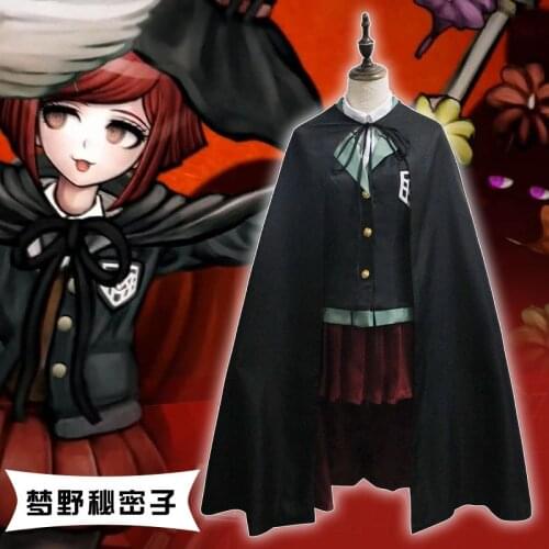 Game Danganronpa V3: Killing Harmony Costumes Women Yumeno Himiko Cosplay Cloak Coat Skirt Suits Danganronpa Wigs For Girls
