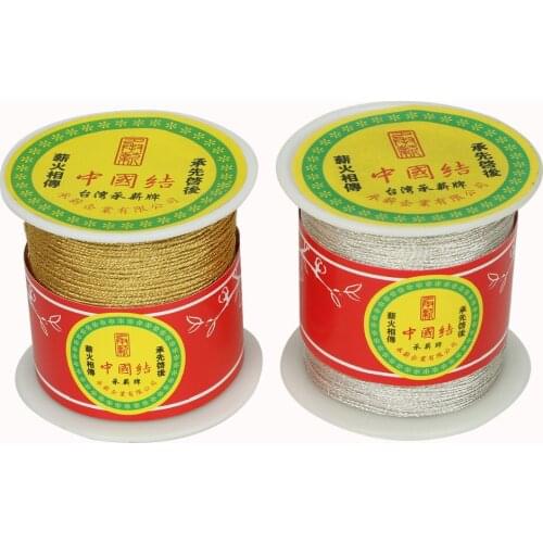 130Yard 0.5-1mm Gold Cotton Cord Nylon Thread Cord Chinese Knot Plastic String DIY Rope Bead Bracelet Jewelry Making
