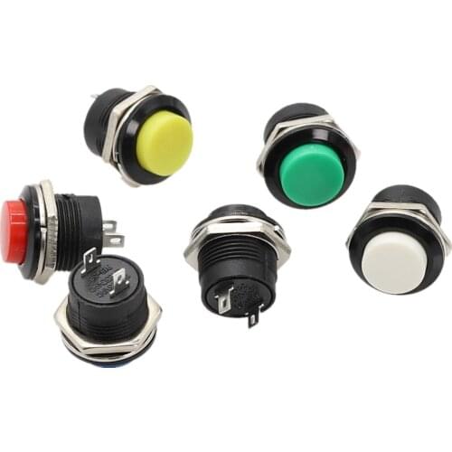 1pcs 16mm Momentary Push Button Switch Momentary pushbutton switches 6A/125VAC 3A/250VAC Round Switch
