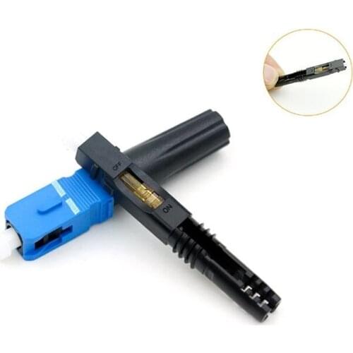 100pcs/lot UPC ZF NPFG 8802-TLC/3 XF-5000-0322-3 55mm fast connector SC-ZF Optical fiber connector SC/ZF FTTH Fiber SC connector