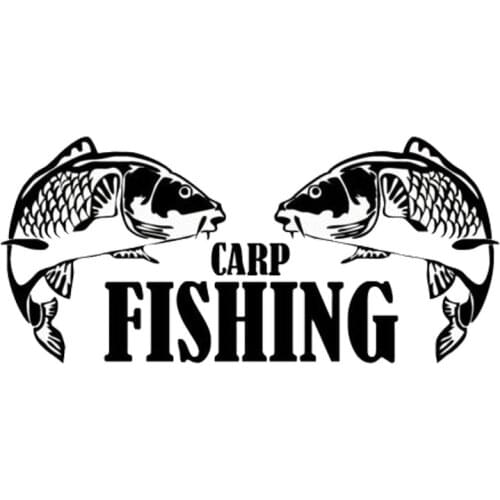 14.3cm*6.5cm Personalized Carp Fishing Hunting Body Stickers C5-1767
