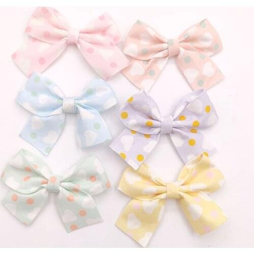 15pcs/lot colorful bow DIY Tie Shaped Appliques for Craft Clothes Sewing Supplies DIY Hair Clip Accessories