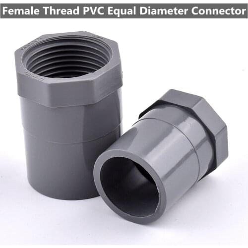 2~20Pcs 1/2"-2"Inch Female Thread PVC Equal Diameter Connector Water Pipe Joint Garden Irrigation Adapter Fish Tank Aquarium