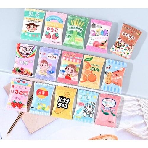 20pcs/lot New Cute Resin Candy Flat Back Cabochon Scrapbook Kawaii DIY Embellishments Accessories