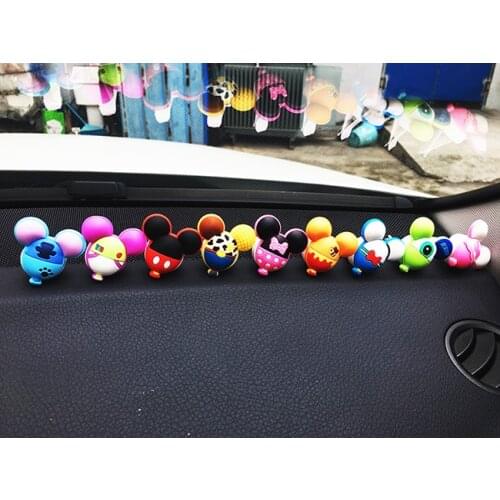 5Pcs Air Freshener Clip Cartoon Perfume Car Wholesale PVC Lovely Vent Fragrance Clip Cute Mouse Auto Accessories Lemon Flavour