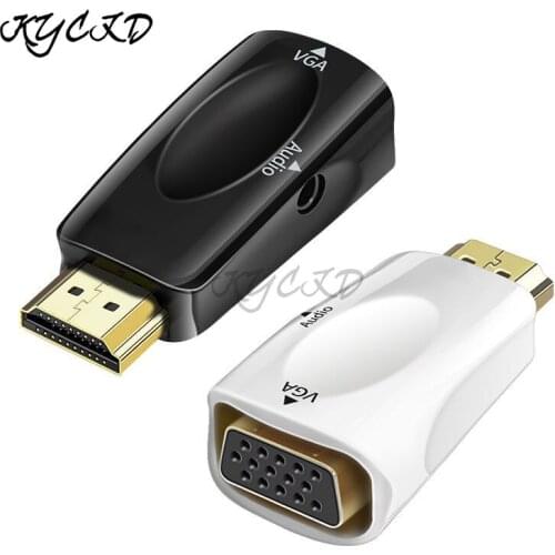 HDMI-compatible Male to VGA Female Adapter Converter 1080P 720P 480P HD Display Audio Cable For PC Laptop TV Box Projector