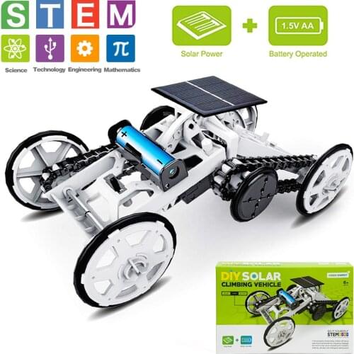 Solar Energy Vehicle Car STEM DIY Climb Robot Educational Toy Set Technology Experiment Solar Powerm Assembly Kit Toys for Kids