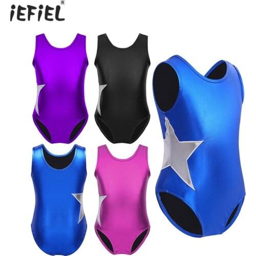 IEFiEL Girls Ballet Dress Dancewear Sparkly Sleeveless Stretchy Ballerina One-piece Gymnastics Ballet Leotards for Girls Costume