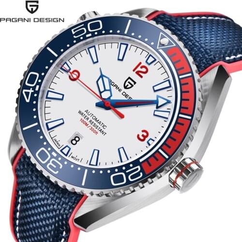 PAGANI DESIGN Sports Watch Top Brand Mens Stainless Steel Automatic Waterproof Watch Luxury Sapphire Glass Mechanical Watch