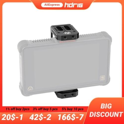 HDRIG On-camera Monitor Holder C Frame Cage Adjustable Height With Light Stand Head for 5" 7" Monitors