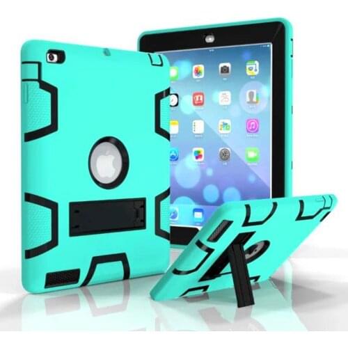 For IPad 2 3 4 Retina Drop resistance Hybrid Tablet Case For iPad mini 1/2/3 Armor Cover With Stand For iPad4 iPad3 iPad2