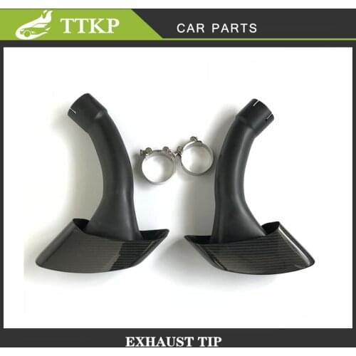 Carbon fiber X6 exhaust muffler for BMW X6 E71 30D 35D 40D exhaust pipe tip 2008 ~ 2014X6M exhaust pipe accessories