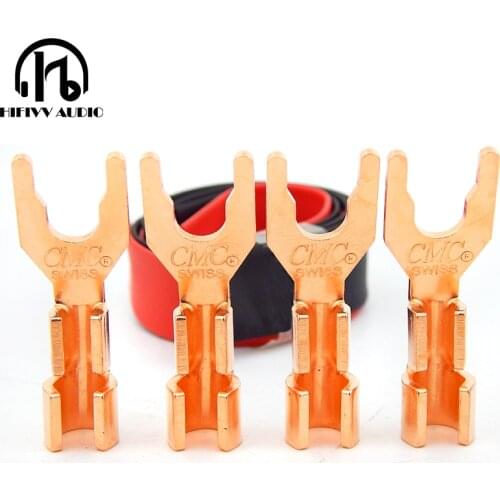 Hifivv audio hifi cmc 6005 speaker Y type connector hifi audio amplifier Pure copper Y type plug