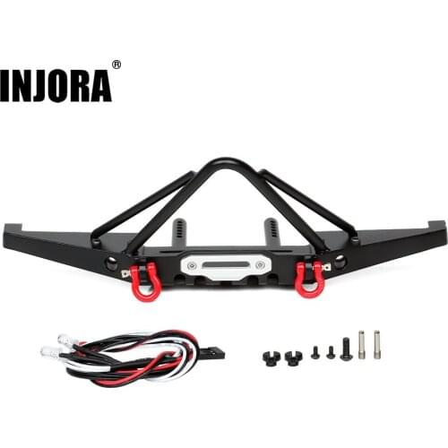 INJORA Metal Front Bumper for 1/10 RC Crawler Car Axial SCX10 & SCX10 II 90046 90047