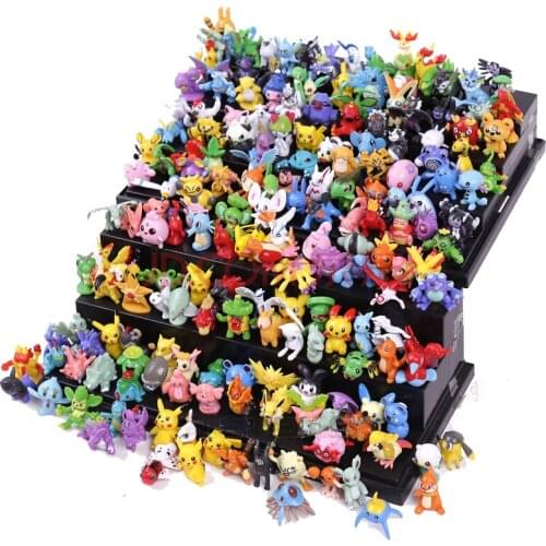 144 Tomy Pokemon mini doll models with different styles Pokémon Pikachu Anime Character Collection Toy Dolls Children’s Gifts