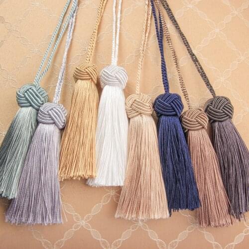 4Pc Bookmark Small Tassel for Crafts Keychains Tassles Trim Silk Tassels Keychain Golden Fringe Brush Decorative Curtains Doors