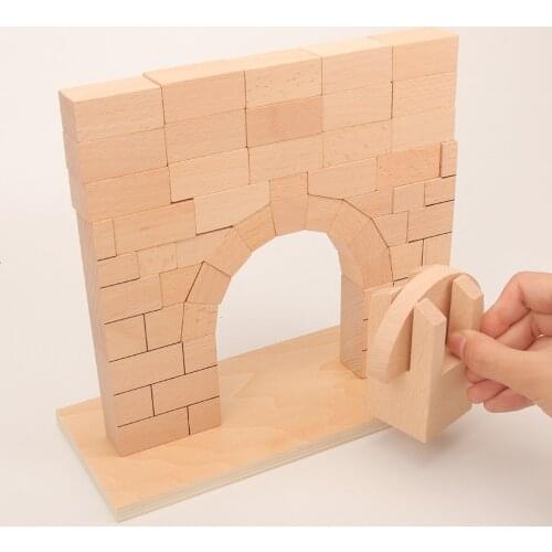 Montessori Roman Bridge Beech Wooden Blocks Toy for Educational 4-8 Years