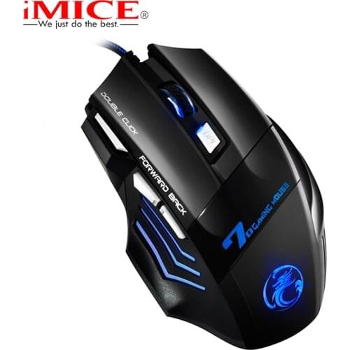 Gaming Mouse 7 Button LED USB Computer Mouse Gamer Ergonomic Wired iMice X7 Silent Mouse With Backlight For PC Laptop