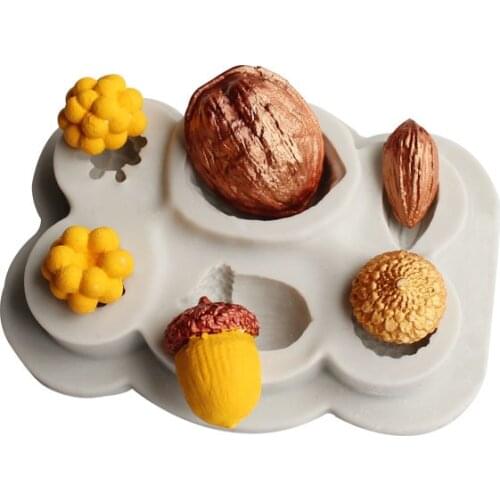 DIY Nut Fondant Silicone Mold Decoration Tool Chocolate Mold Cake Pottery Mud Fudge Mold Sugarcraft, Kitchen Utensils