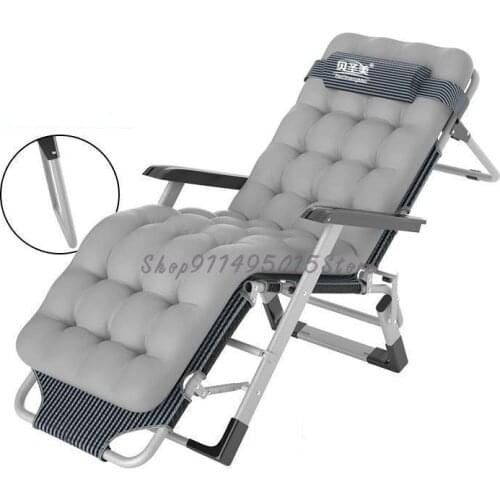 Folding Recliner Office Lunch Break Siesta Home Bed Leisure Lazy Backrest Portable Balcony Dual-purpose Chair