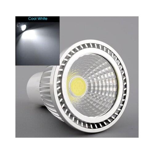 High lumen GU10 5W/85-265V COB Spot LED Saving Efficient Cool White Silver Light Longlife Stable Safe Dual Ring Bulb wholesale