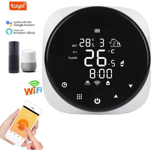 WiFi Smart Round Thermostat Electric Underfloor Infrared Panel Heating Room Temperature Controller