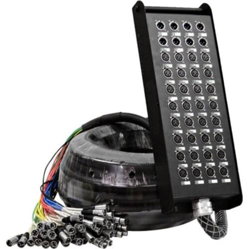 High quality Snake cable 40 channels 32 X 8 audio stage cable box with digital 100ft (30M)