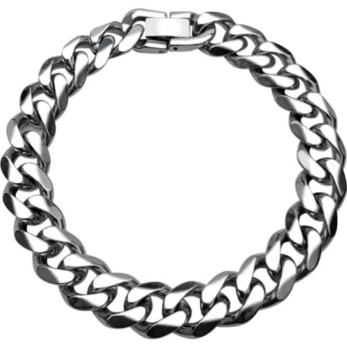 High quality steel heavy industry bracelet street hip hop twisted chain round grinding chain mens trendy bracelet jewelry