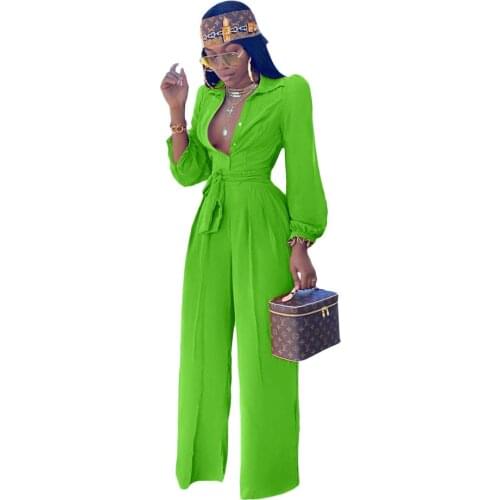 STYLISH LADY Elegant Rompers and Jumpsuits 2020 Autumn Women Long Sleeve Turn Down Collar Bodycon Bandage Club Party OL Overalls