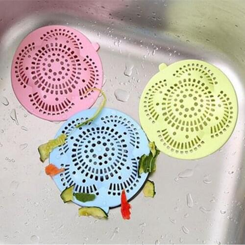 1 Pcs Candy Color Hair Catcher Bath Stopper Strainer Shower Cover Kitchen Bathroom Basin Sink Strainer Filter Drain Strainer