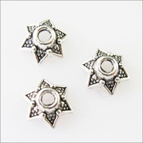 150 New Connectors Flower Tibetan Silver End Bead Caps 6.5mm