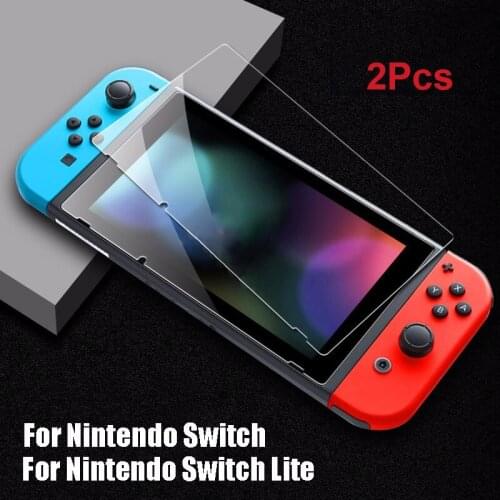 2Pcs Tempered Glass Film For Nintend Switch Lite Screen Protector For Nintendos Switch HD Protective Screen Glass Film Protector