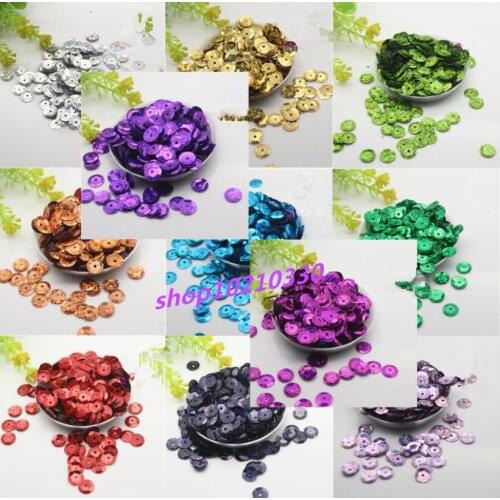 6mm 600pcs Round Loose Blue Sequins for Crafts Paillette Sewing Garment Bags Shoes DIY Accessories