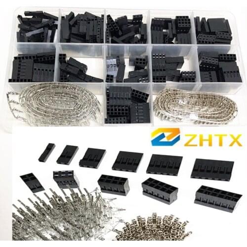 620pcs Dupont Connector 2.54mm, Dupont Cable Jumper Wire Pin Header Housing Kit, Male Crimp Pins+Female Pin Terminal Connector