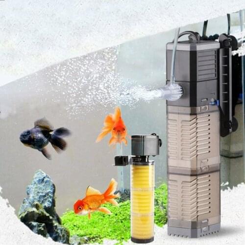 3 in 1 Aquarium Filter Fish Tank Filter For aquarium Air Pump Air Oxygen Increase Aquarium Internal Filter Aquarium Pump
