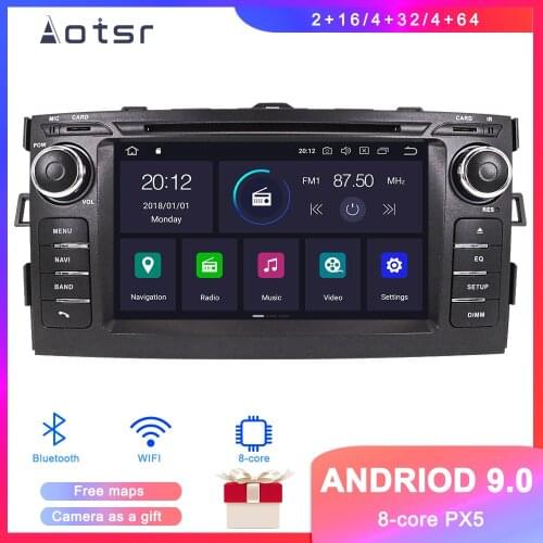DSP Android 9.1 GPS Navigation Car DVD Player For Toyota Auris 2008+ Auto Stereo Radio Multimedia Player Head Unit tape Recorder