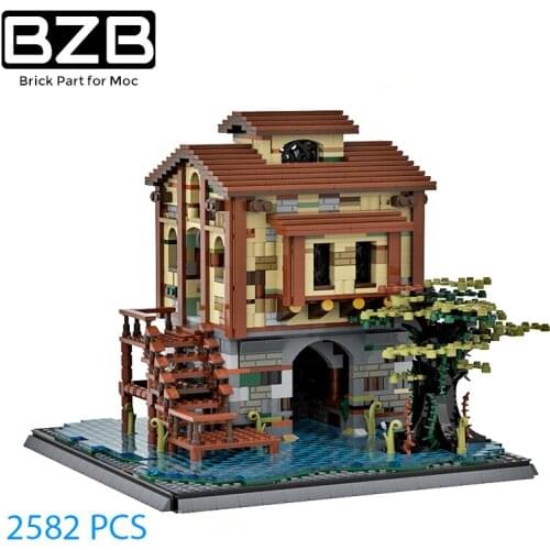 BZB MOC 29779 Zmarkella Swamp Hideout Building Block Model Decoratio Parts Bricks Kids Brain Game DIY Toys Brithday Best Gifts
