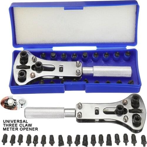 Watch Battery Cover Opener Watch Repair Wrench Watch Back Case Opener Screw Remover Adjustable Screw Back Remover Tools Set