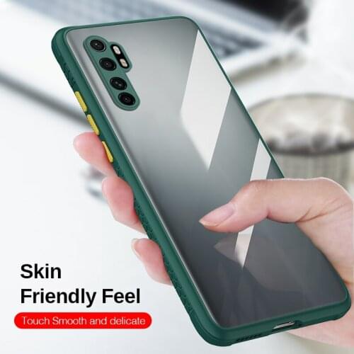 For mi note 10 lite Case Transparent Acrylic Cover Clear Glossy Hard Plastic Case Coques Shockproof Case for Xiaomi note 10 pro