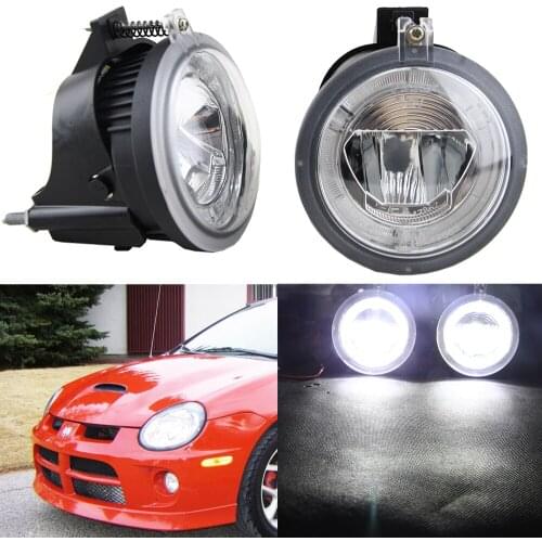 2pcs/pair 12V 24V Front Bumper LED daylight Fog Driving Lights for Dodge Neon 2003-2005 Waterproof Drl Daytime Running Light