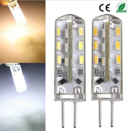 G4 3W 3014 24 LED Silicone Lamp Light Lamp Bulb Cool/Warm White AC 110V 220V 10pcs/lot
