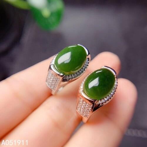 KJJEAXCMY fine jewelry natural Jasper 925 sterling silver new women men ring support test popular