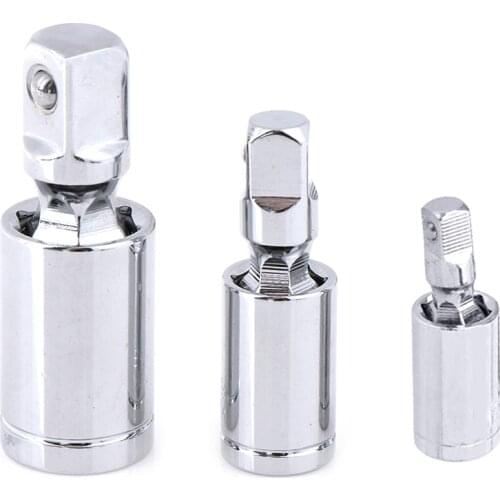 Universal 1/4" 3/8" 1/2" Joint Set Ratchet Angle Extension Bar Socket Adapter Manual and Pneumatic 360 Rotary Adapter