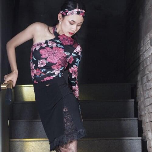 Lace Latin Dance Skirt Women Sexy Designer Clothes Black Skirt Performance Costume Samba Dancer Outfit Tango Dance Wear JL2863