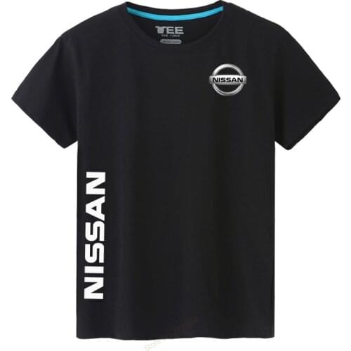 Summer new design solid colour Nissan T-shirt o-neck cotton tshirt for women and men T shirt
