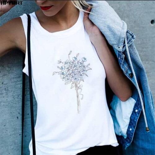 Summer Art flower Printed Sexy Tank Tops Lady Harajuku Graphics Sleeveless Tshirt Women Fashion Casual Vest Top Female Clothing