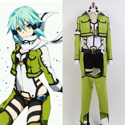 Sword Art Online Cosplay ALfheim Online Sinon Asada Shino Cosplay Costume Halloween Carnival Costume